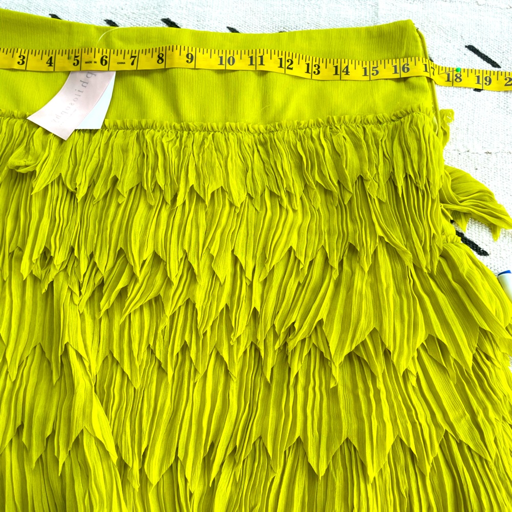 NWT PHILOSOPHY Layered Lined Mini Skirt Mauna Green w/side zipper Sz 10 - Picture 4 of 7